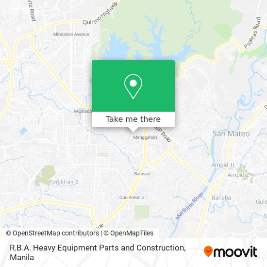 R.B.A. Heavy Equipment Parts and Construction map