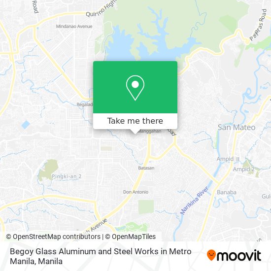 Begoy Glass Aluminum and Steel Works in Metro Manila map