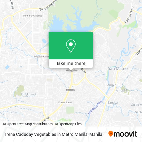 Irene Caduday Vegetables in Metro Manila map