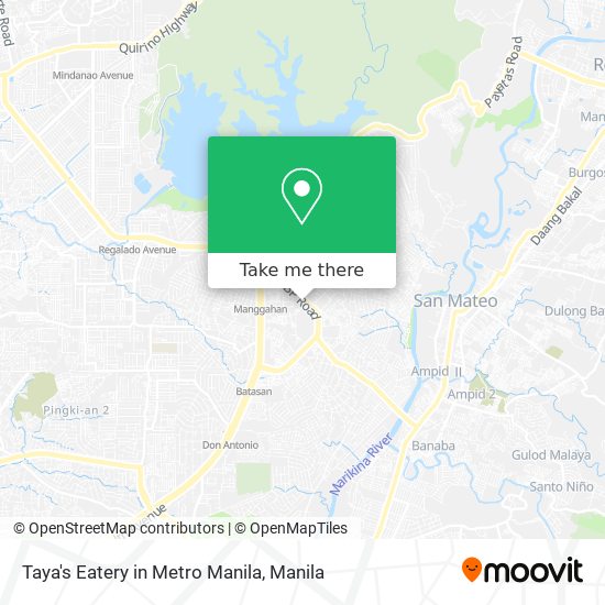 Taya's Eatery in Metro Manila map