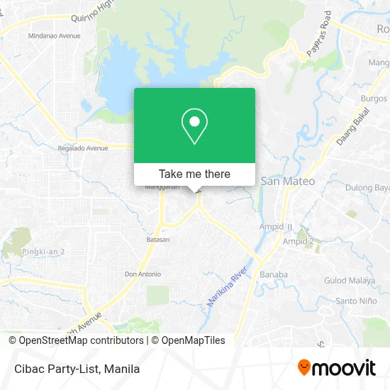 Cibac Party-List map