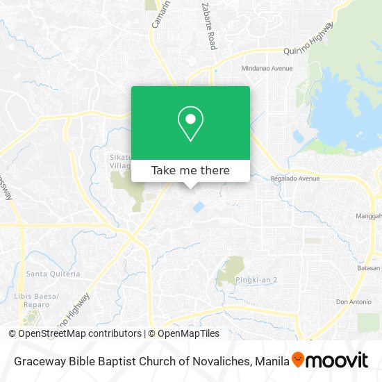 Graceway Bible Baptist Church of Novaliches map