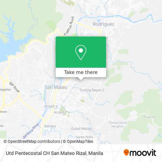 Utd Pentecostal CH San Mateo Rizal map