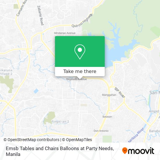 Emsb Tables and Chairs Balloons at Party Needs map