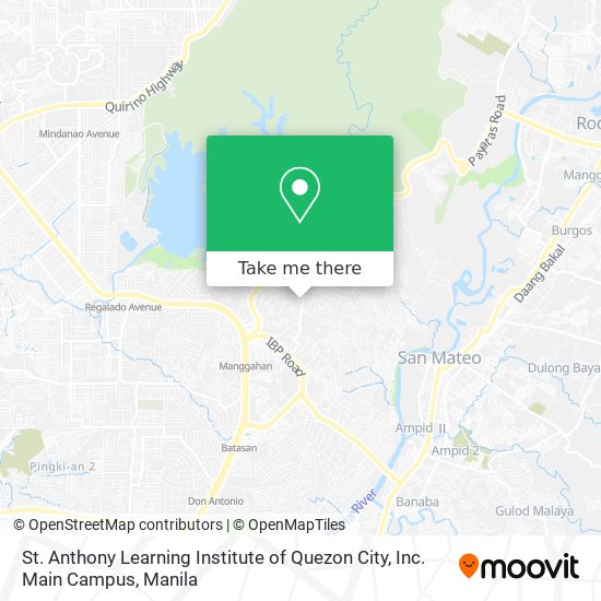 St. Anthony Learning Institute of Quezon City, Inc. Main Campus map
