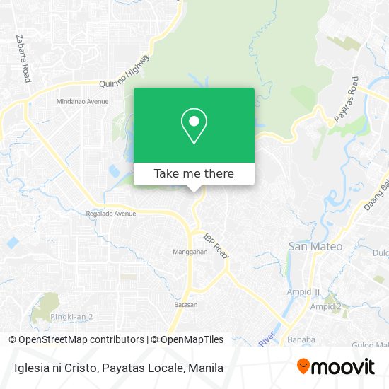 Iglesia ni Cristo, Payatas Locale map