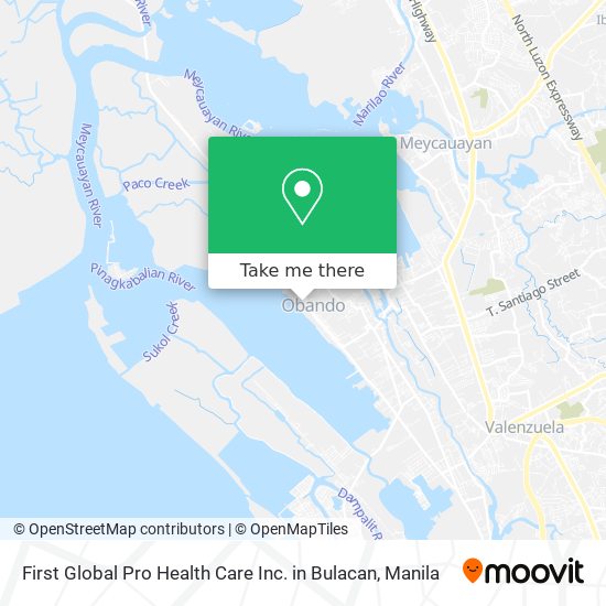 First Global Pro Health Care Inc. in Bulacan map