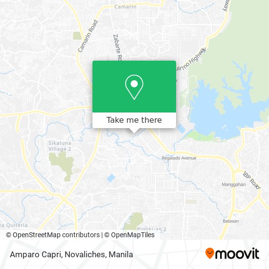 Amparo Capri, Novaliches map