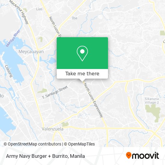 Army Navy Burger + Burrito map