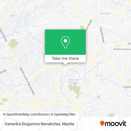 Generika Drugstore Novaliches map