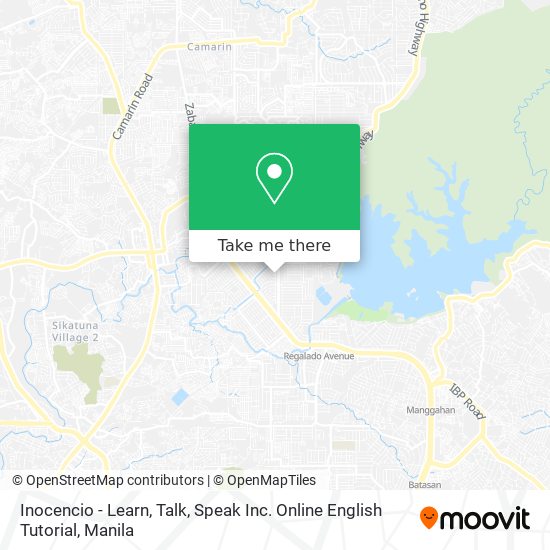 Inocencio - Learn, Talk, Speak Inc. Online English Tutorial map