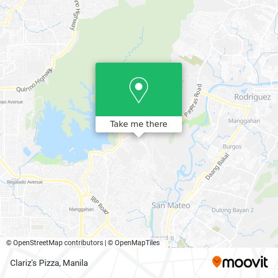 Clariz's Pizza map