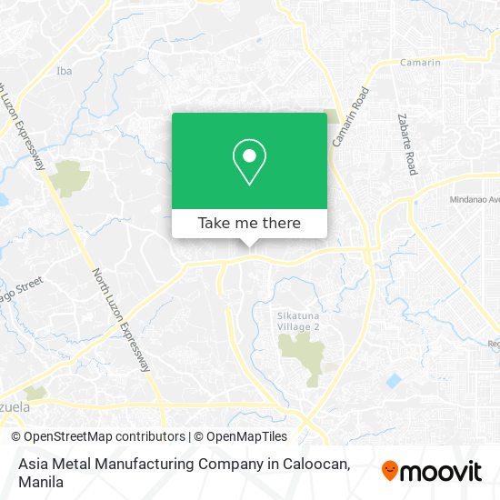 Asia Metal Manufacturing Company in Caloocan map