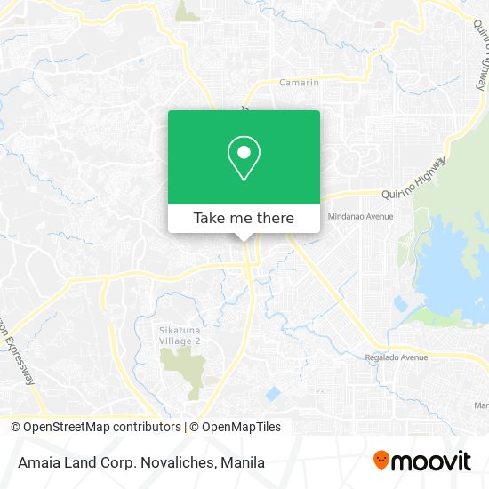 Amaia Land Corp. Novaliches map