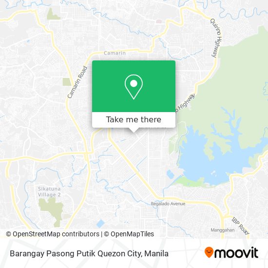 Barangay Pasong Putik Quezon City map