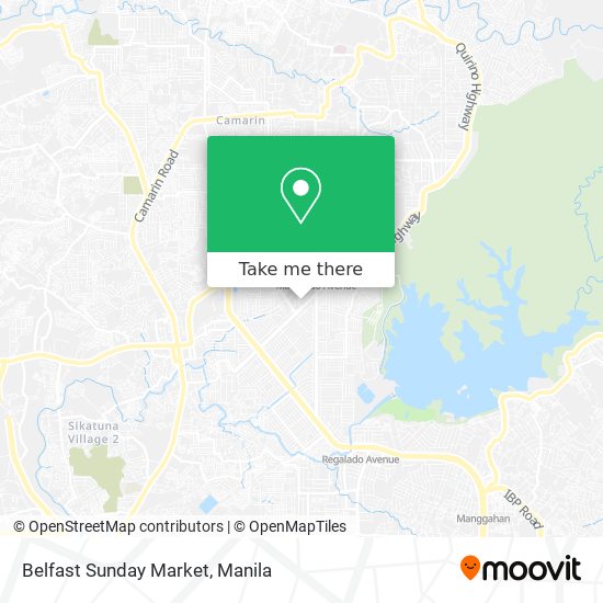 Belfast Sunday Market map