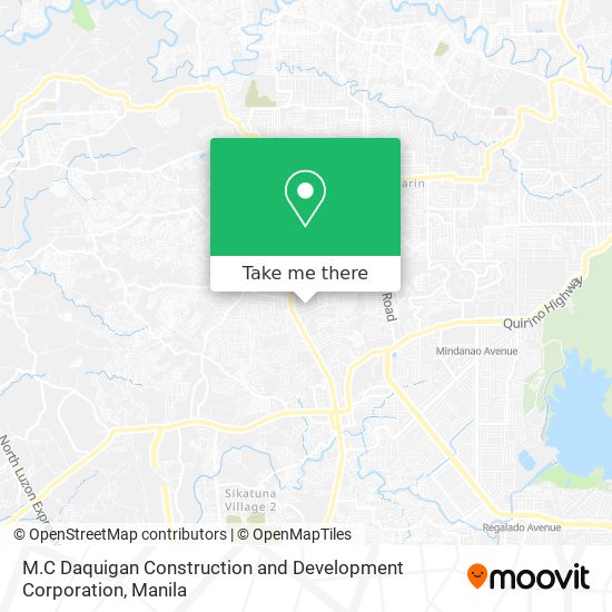 M.C Daquigan Construction and Development Corporation map