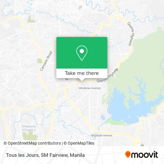 Tous les Jours, SM Fairview map