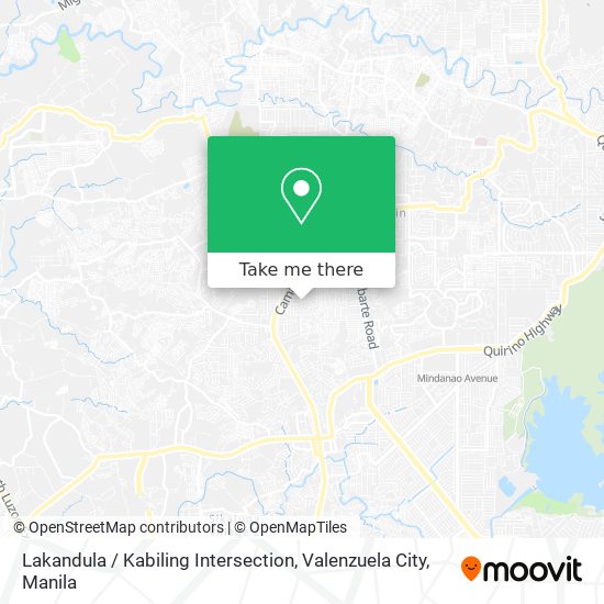 Lakandula / Kabiling Intersection, Valenzuela City map