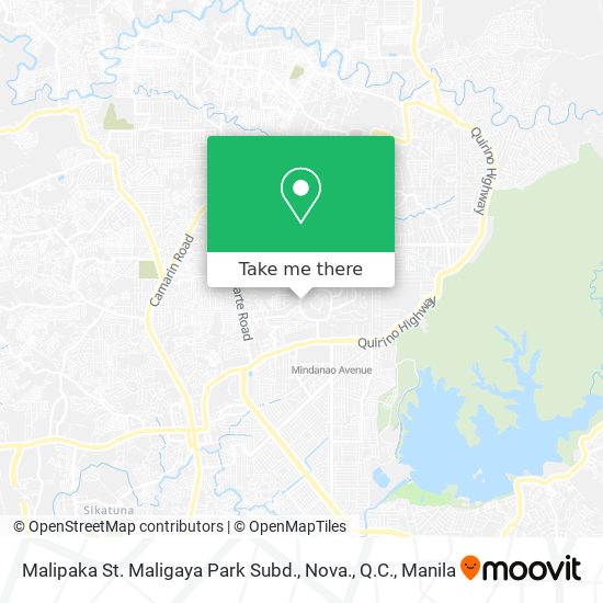 Malipaka St. Maligaya Park Subd., Nova., Q.C. map