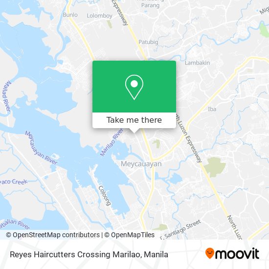 Reyes Haircutters Crossing Marilao map