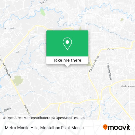 Metro Manila Hills, Montalban Rizal map