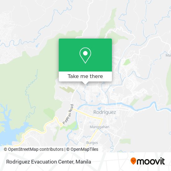 Rodriguez Evacuation Center map