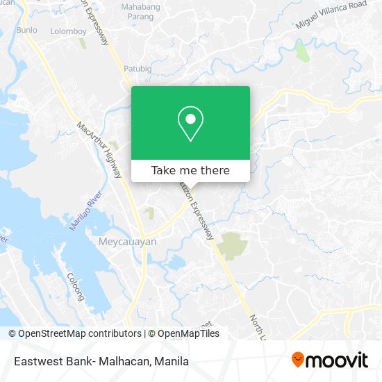Eastwest Bank- Malhacan map