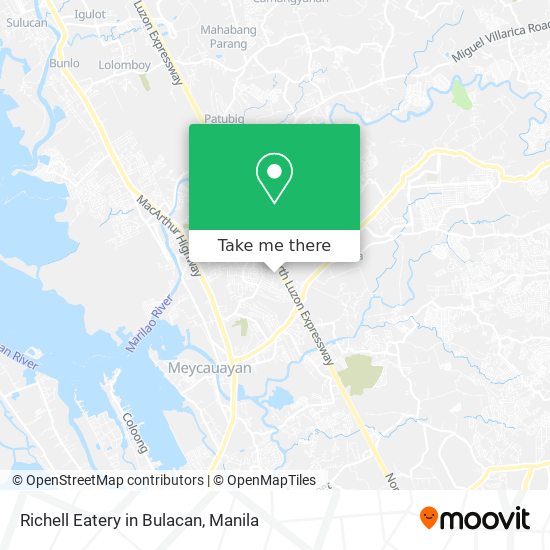 Richell Eatery in Bulacan map