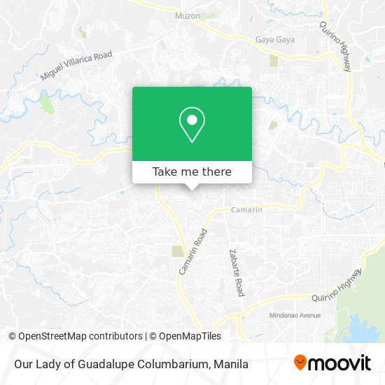 Our Lady of Guadalupe Columbarium map