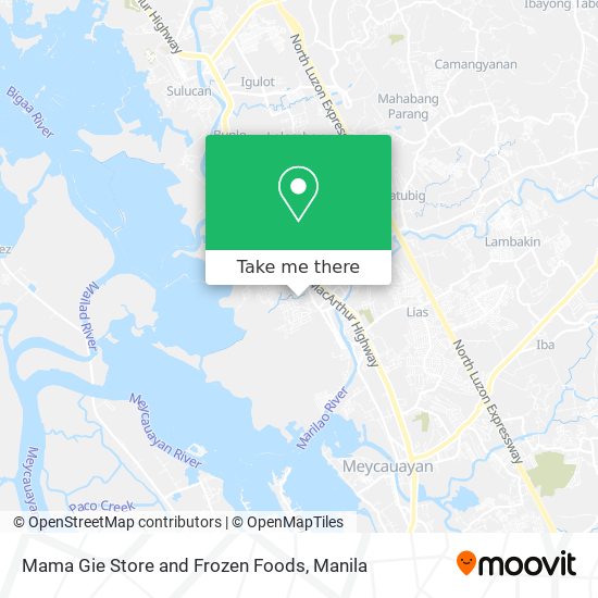 Mama Gie Store and Frozen Foods map