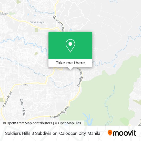 Soldiers Hills 3 Subdivision, Caloocan City map