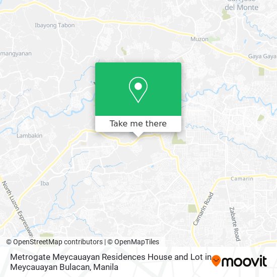 Metrogate Meycauayan Residences House and Lot in Meycauayan Bulacan map