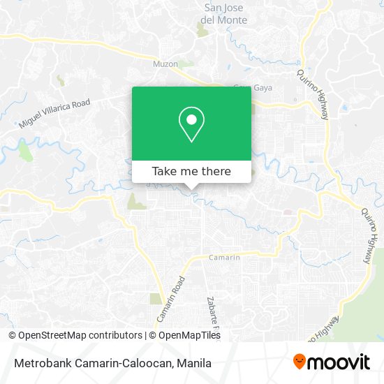 Metrobank Camarin-Caloocan map