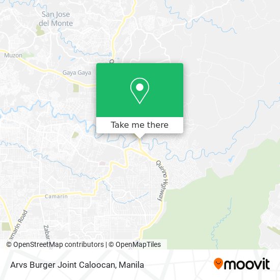 Arvs Burger Joint Caloocan map