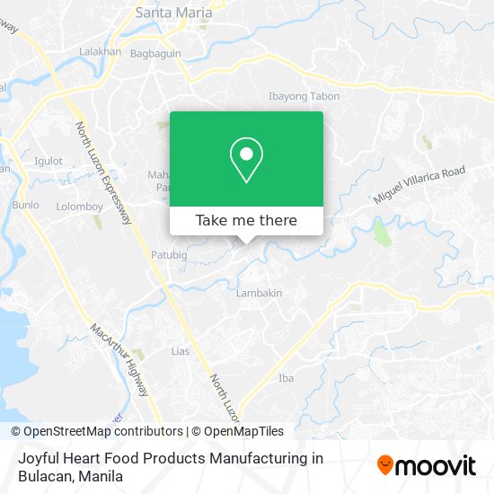 Joyful Heart Food Products Manufacturing in Bulacan map