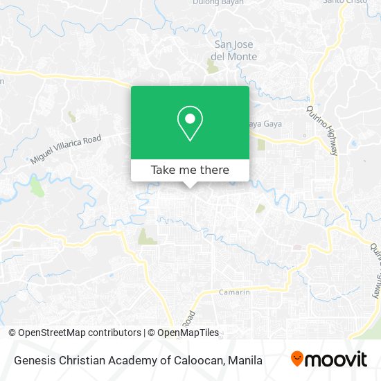 Genesis Christian Academy of Caloocan map