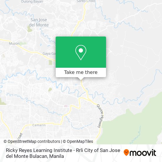 Ricky Reyes Learning Institute - Rrli City of San Jose del Monte Bulacan map