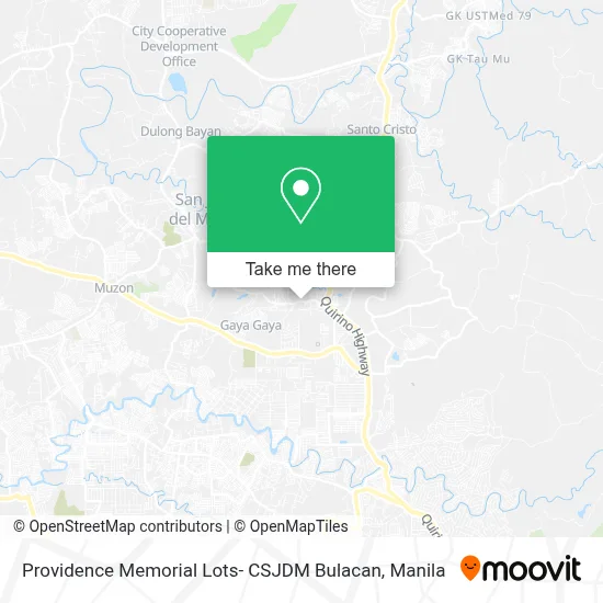 Providence Memorial Lots- CSJDM Bulacan map