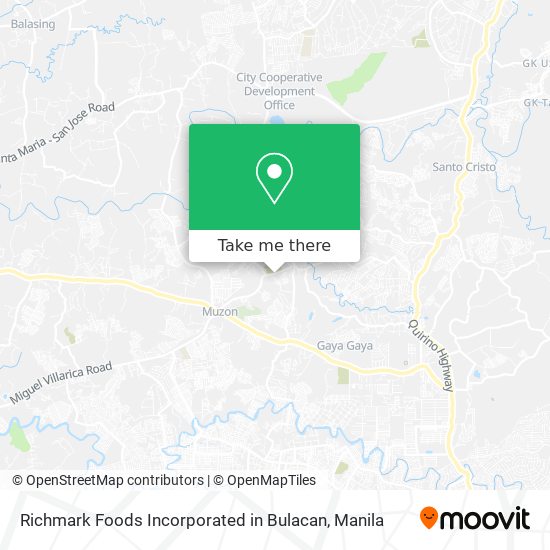 Richmark Foods Incorporated in Bulacan map