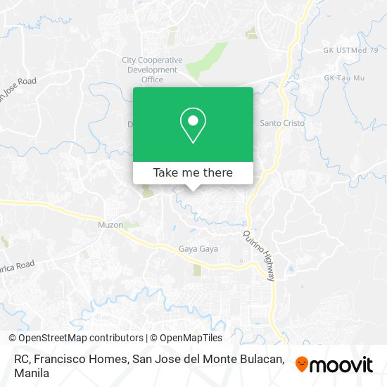 RC, Francisco Homes, San Jose del Monte Bulacan map