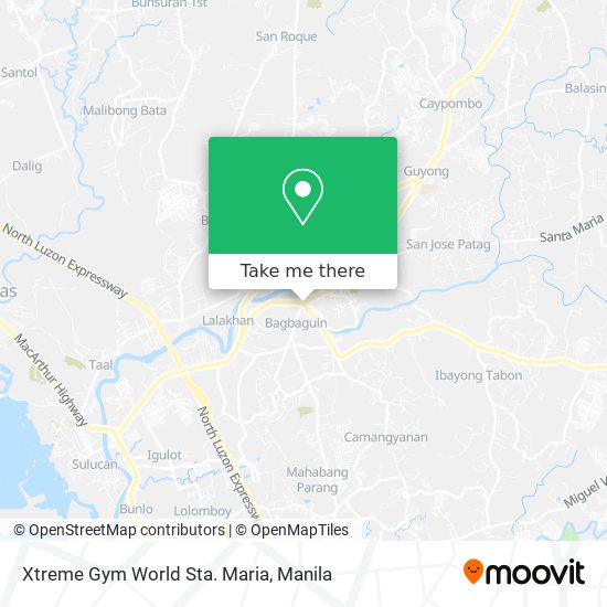 Xtreme Gym World Sta. Maria map