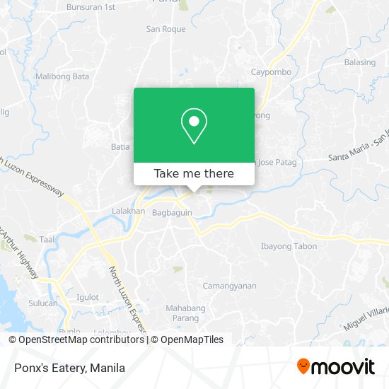 Ponx's Eatery map