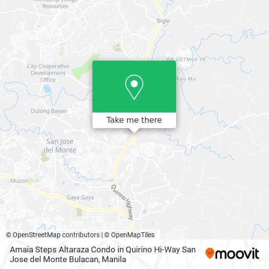 Amaia Steps Altaraza Condo in Quirino Hi-Way San Jose del Monte Bulacan map