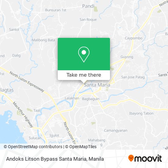 Andoks Litson Bypass Santa Maria map