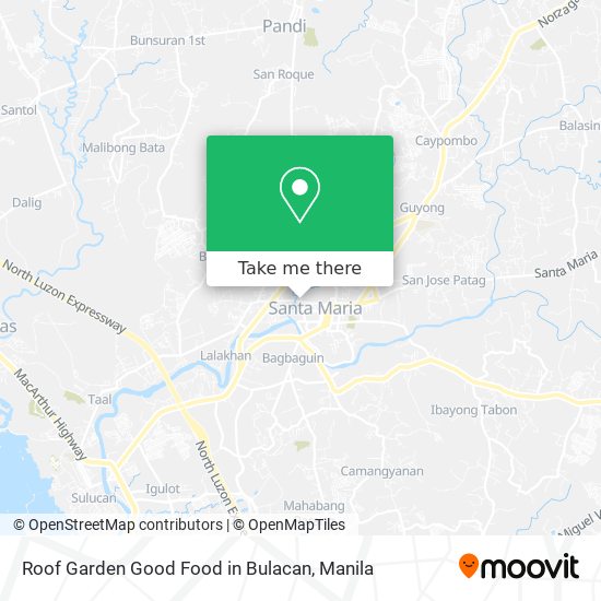 Roof Garden Good Food in Bulacan map