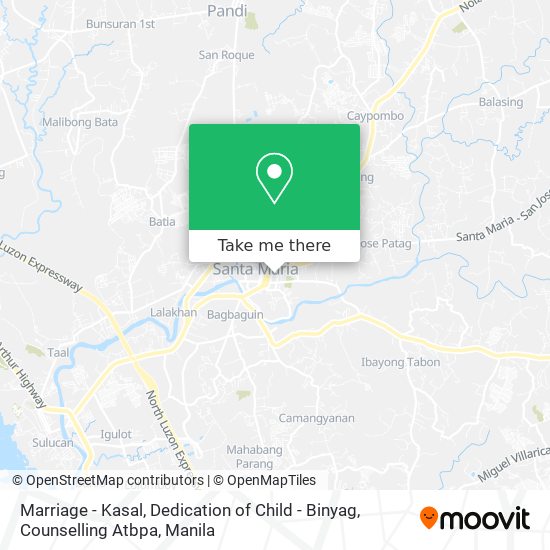 Marriage - Kasal, Dedication of Child - Binyag, Counselling Atbpa map