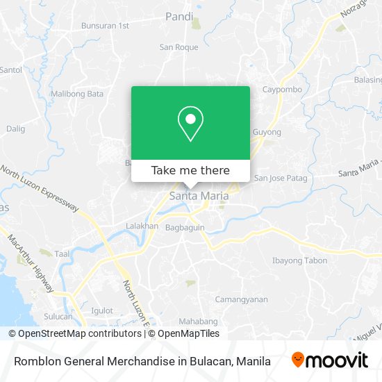 Romblon General Merchandise in Bulacan map