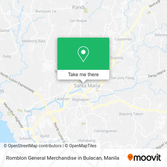 Romblon General Merchandise in Bulacan map