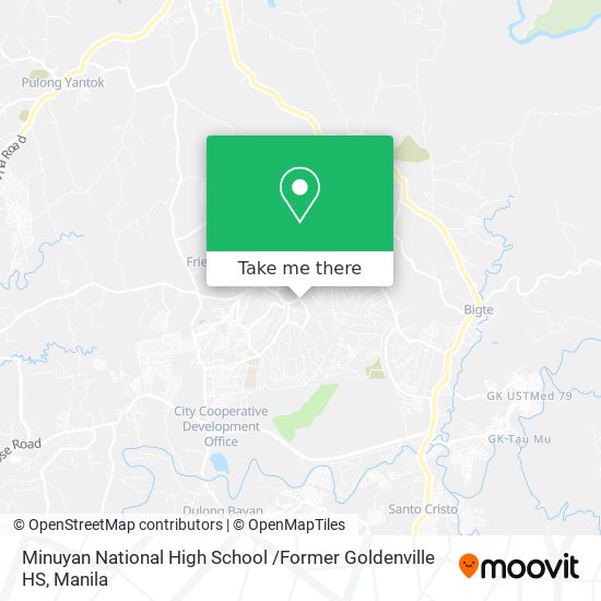 Minuyan National High School /Former Goldenville HS map
